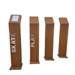 Laser cut lecterns corten steel