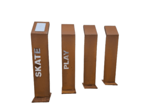 Laser cut lecterns corten steel