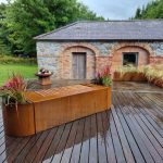 Corten steel garden furniture