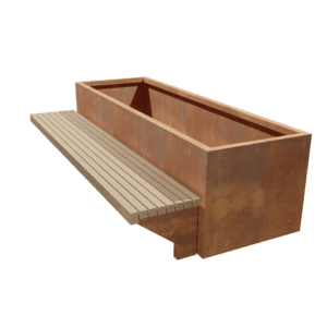 3D Modelled Cortern Bench planter