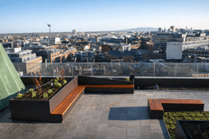 Fabworx Irish Life Roof Terrace Planters and Benches