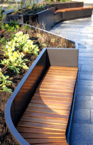 Irish Life Terrace Planters with Seating and Lightwell Bench