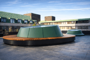 Lightwell Bench installed at Irish Life Centre by Fabworx