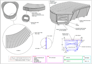 Technical Drawing Lightwell Bench Irish Life Project