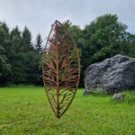 The Stables Leaf Sculpture with Boulder
